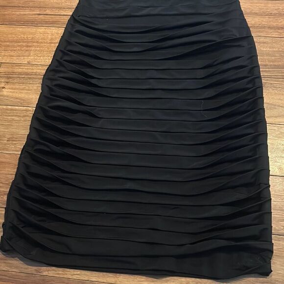 Rene Arnez Little Black Dress Womens Black One Shoulder Bodycon Mini Dress Small - Picture 3 of 10